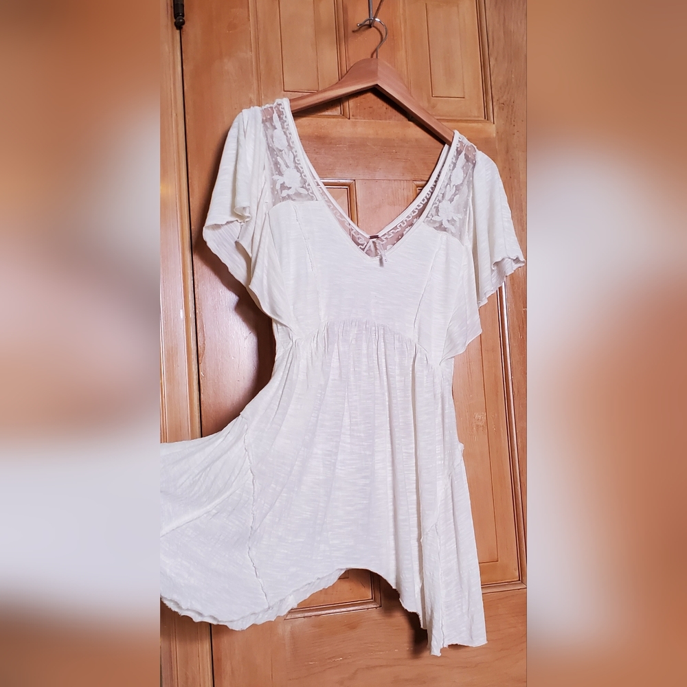 Free People Ivory/White Tunic Size M